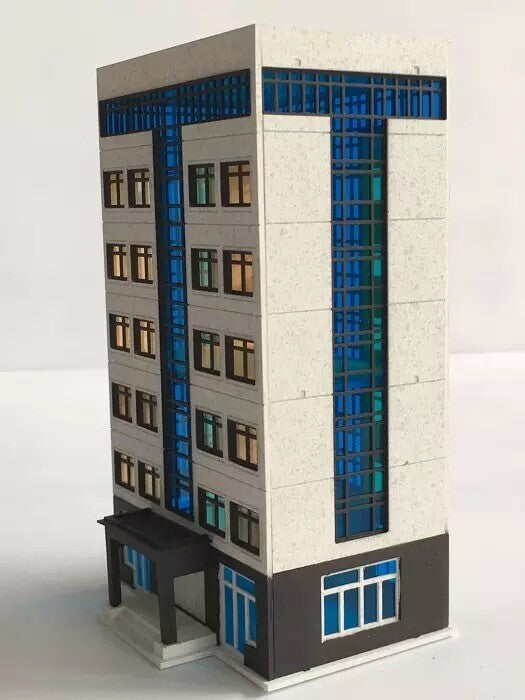 1/150 N Scale Train Railway Modern City Tall Business Building Model
