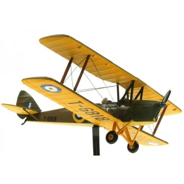 AV72 DH82A TIGER MOTH RAF TRAINER T-6818 1/72 diecast plane model aircraft