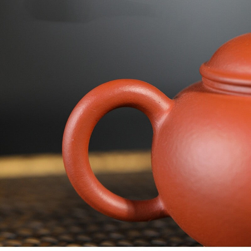 Handmade Tea Pot Shuiping Level Pot Marked 7 Infuser Holes Real Yixing Zhu Clay