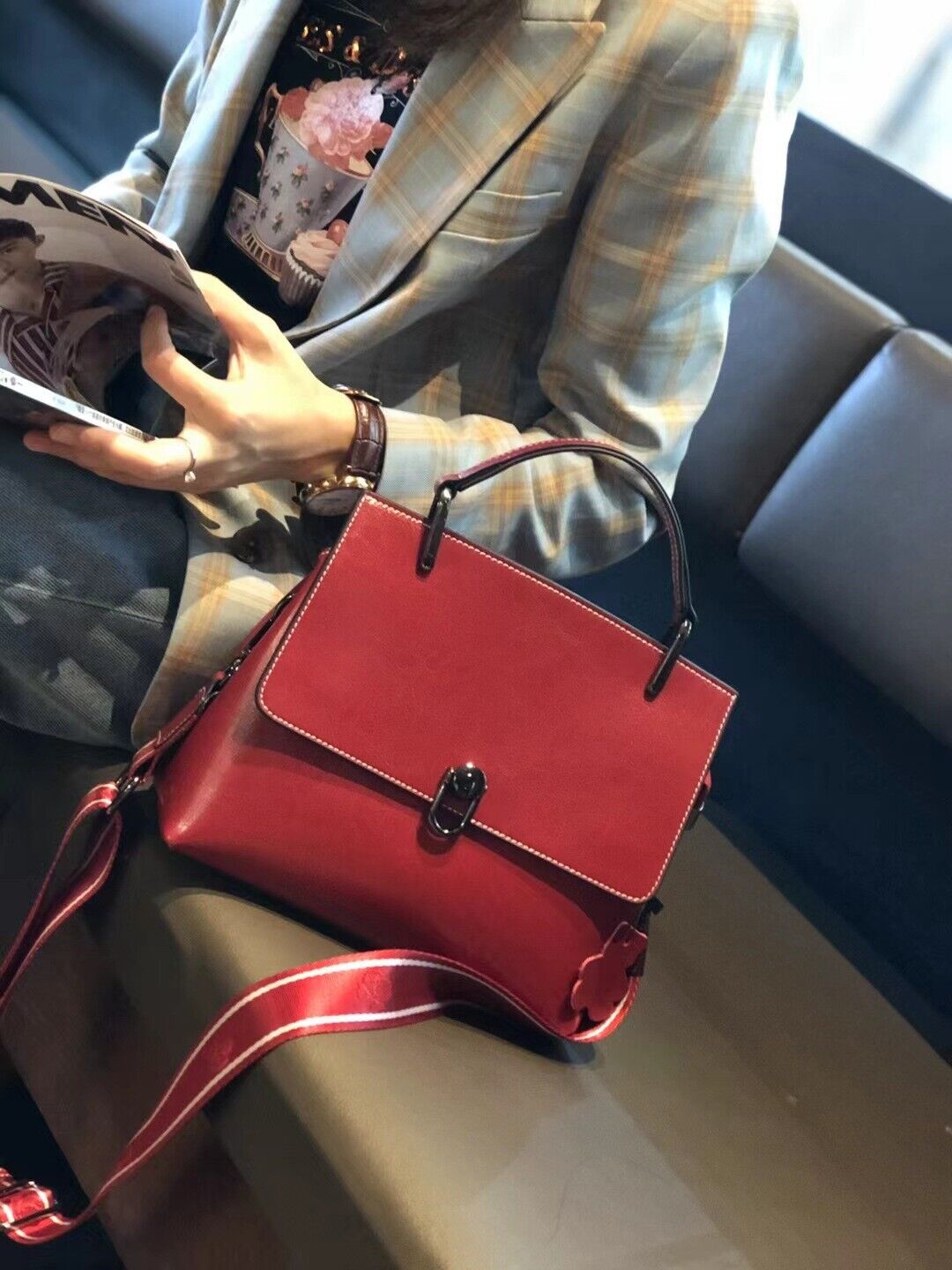 Women's Handbag Genuine Leather Hobo Satchels Tote Crossbody Shoulder Bag Purse
