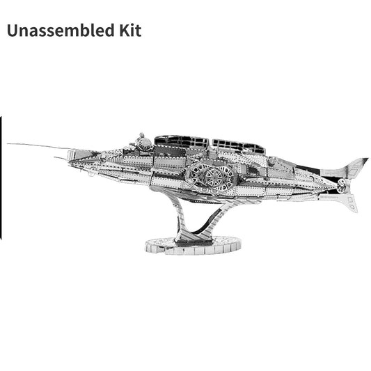 1:100 Scale Nautilus Nuclear Submarine Model 3D Metal Unassembled Kit DIY Toy M