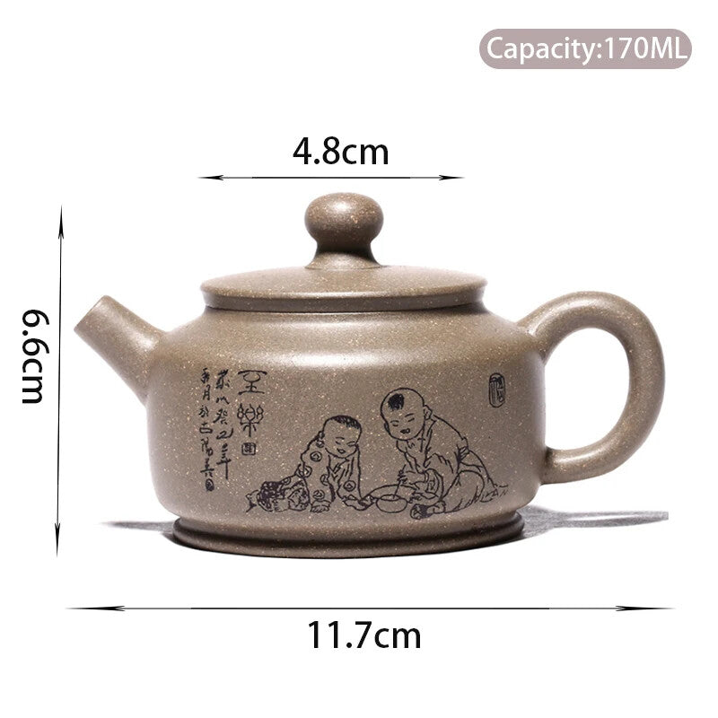 170ml Chinese Purple Clay Teapot Handmade Kettle Kung Fu Tea Set Tea Ceremony