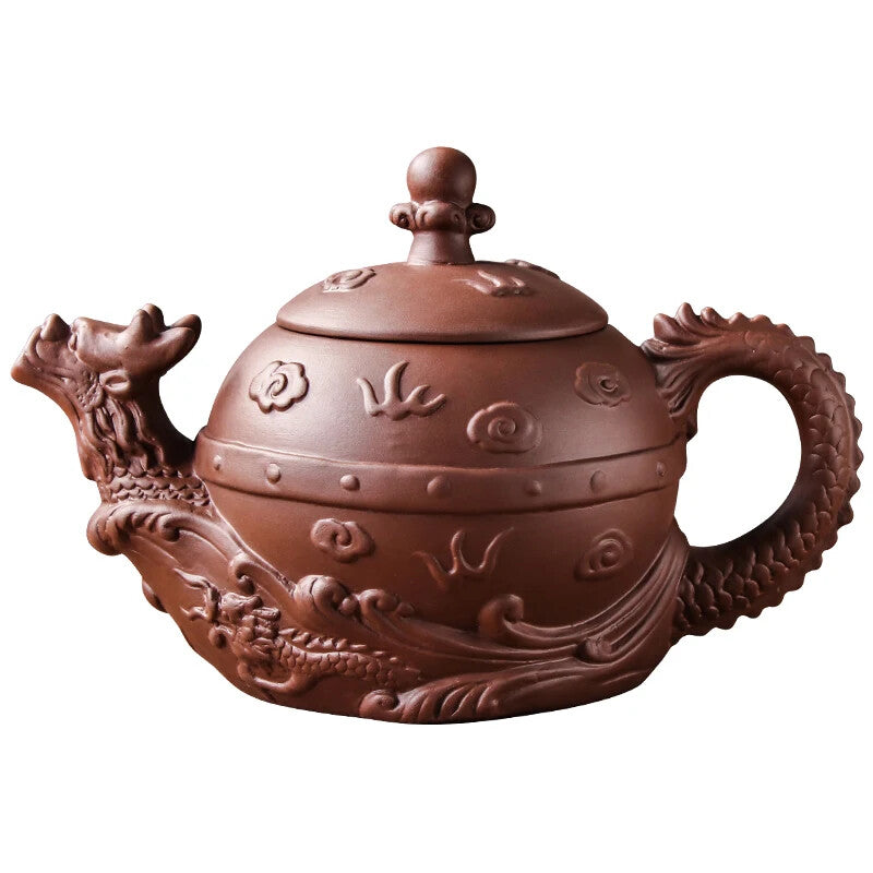 Chinese Kungfu Tea Pot Large Capacity Yixing Purple Clay Teapot Handmade