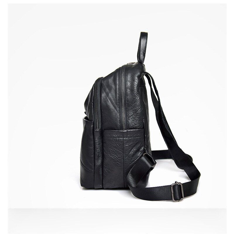 Genuine Leather Backpack Waterproof Cowhide Bag Back Packs Traveling 26*16*32 CM