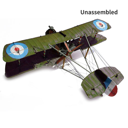 1/33 Unassembled British Airco DH.2 Biplane Fighter Paper Model Military Craft