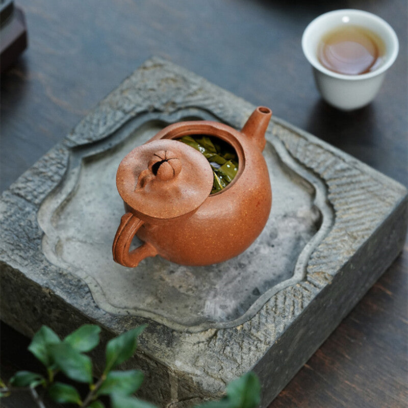 150ml Handmade Tea Pot Health Care Real Yixing Zisha Duan Clay Pot Pomegranate