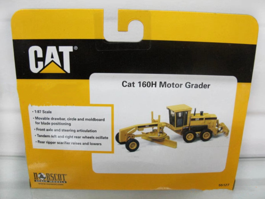1:87 DM CAT160H Roader Motor Grader Construction Machine Equipment Diecast Model