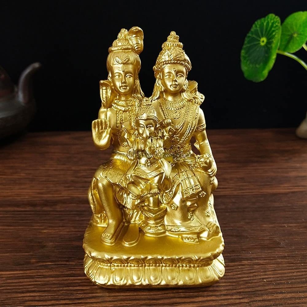 4.33" New Golden Shiva Statue Hindu Lord Ganesha Vishnu Buddha Statue Figurine