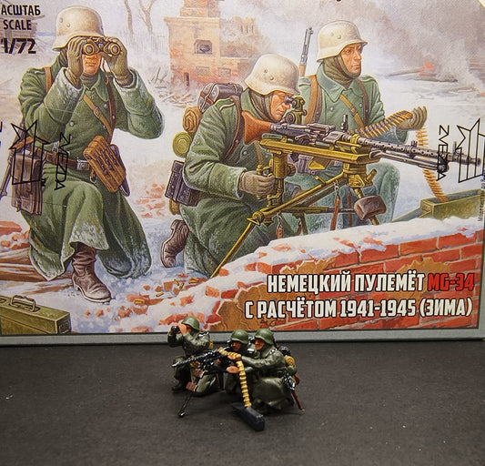 1/72 World War II German Winter Heavy Machine Gun Soldier Model