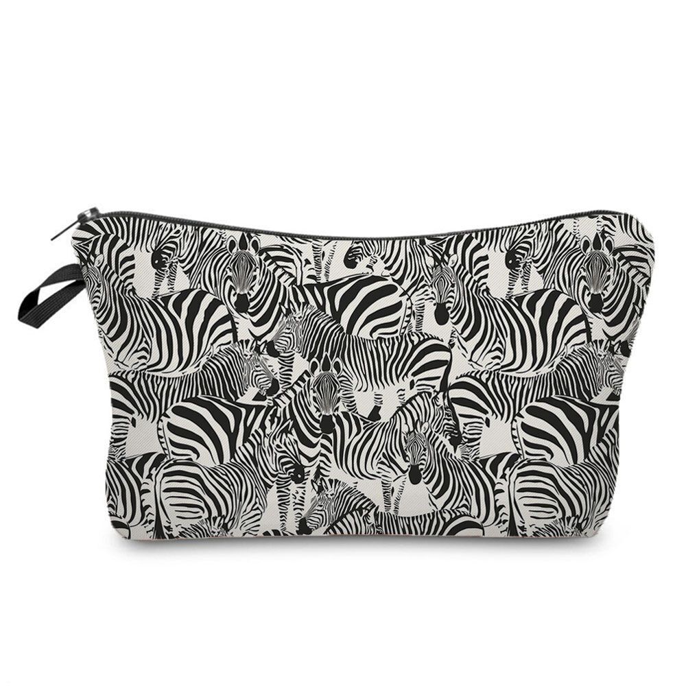 Personalized Pretty Makeup Bag Leopard Print Cosmetic Bags Multifunction Travel