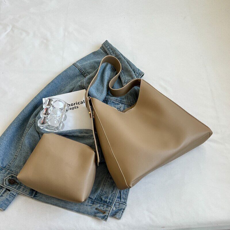 Women Handbag 2 Piece/set L Shoulder Bags High Quality PU Leather Bags Ladies