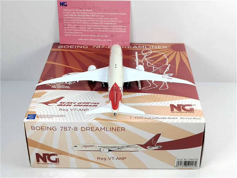 NG Models AIR INDIA for Boeing B787-8 DREAMLINER VT-ANP 1:400 Aircraft Pre-built