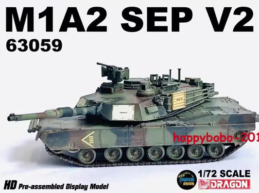 Dragon 63059 1/72 US M1A2 Sep V2 Abrams Tank Finished Model