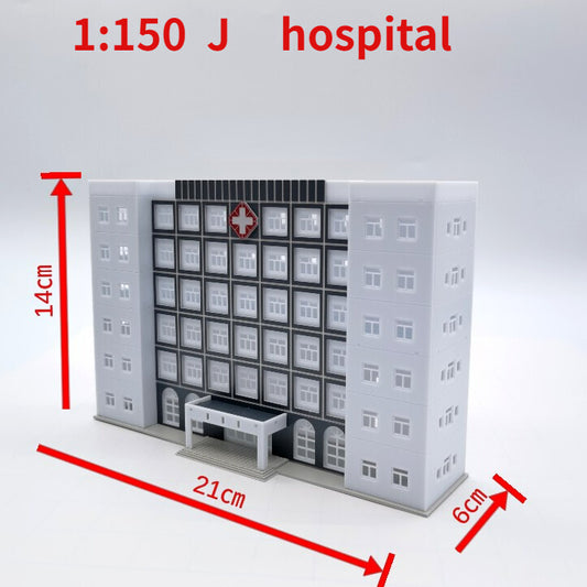 1/150 Building Model City Morden Road Mansion House Office Scene Model