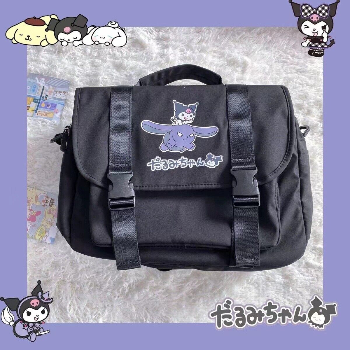 Sanrio Student Diagonal Straddle Bag Cinnamonroll Kuromi Backpack Uniform Bag