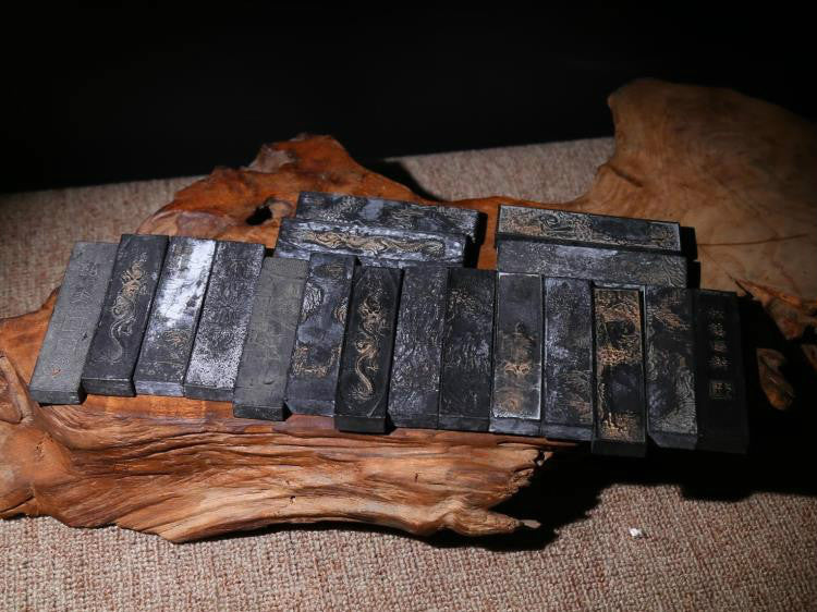 2Pc 31g 20-30 Year Old Antique Ink Stick Oil Soot Inkstick Calligraphy Painting