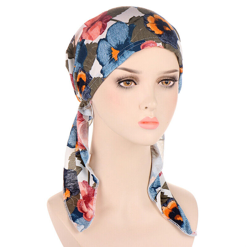 Women Print Chemo Cap Hair Loss Turban Hat Head Scarf Wrap Hijab Muslim Headwear