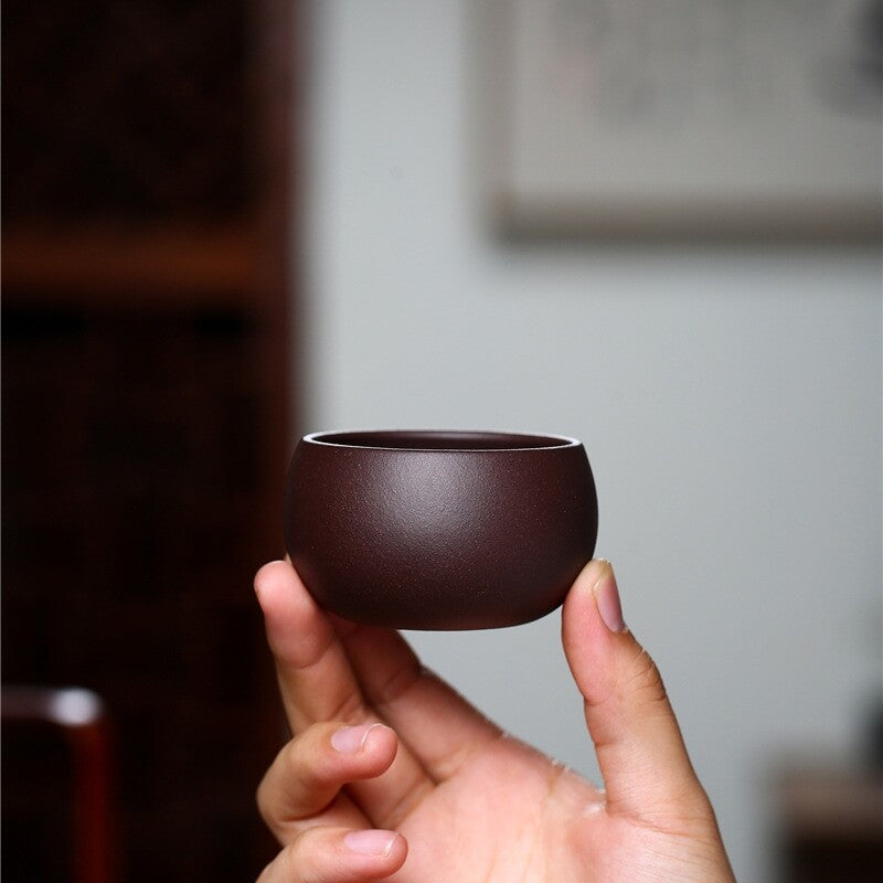 2pcs/lot 80ml Cup Marked Handmade Craft Yixing Zisha Purple Clay Chinese Tea Cup