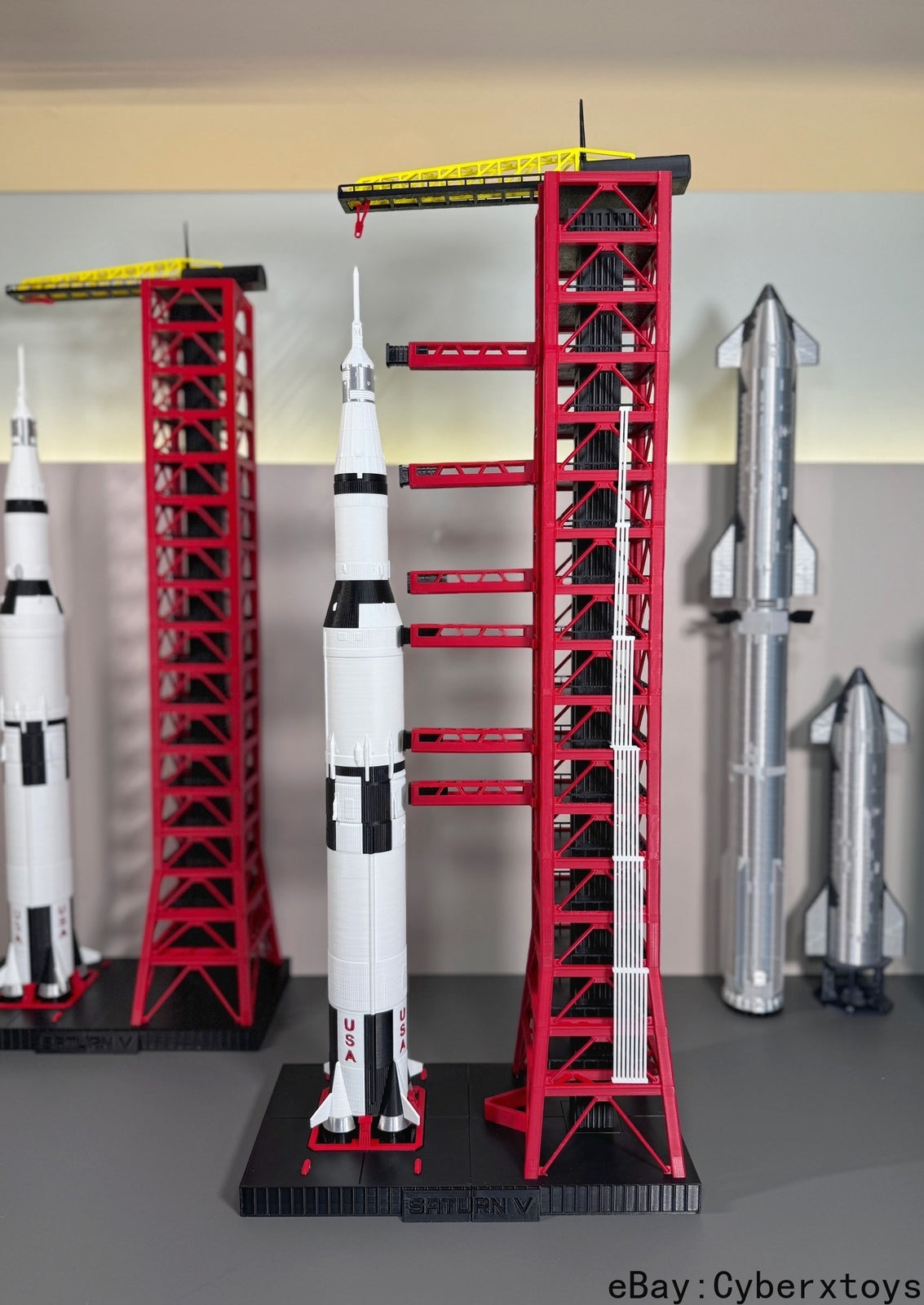 1/400 1/200 Scale Launching Tower Frame Model 3D Build Painted for NASA Saturn V