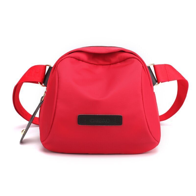 Small Shell Shoulder Bag Nylon Wide Strap Crossbody Bag Soft Waterproof Purses