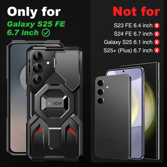 Magnetic for Samsung Galaxy S25 FE Case with Screen Protector, [Compatible with
