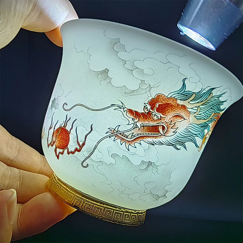 Chinese Ceramic Porcelain Jingdezhen Kung Fu Tea Cup For Oolong Tieguanyin