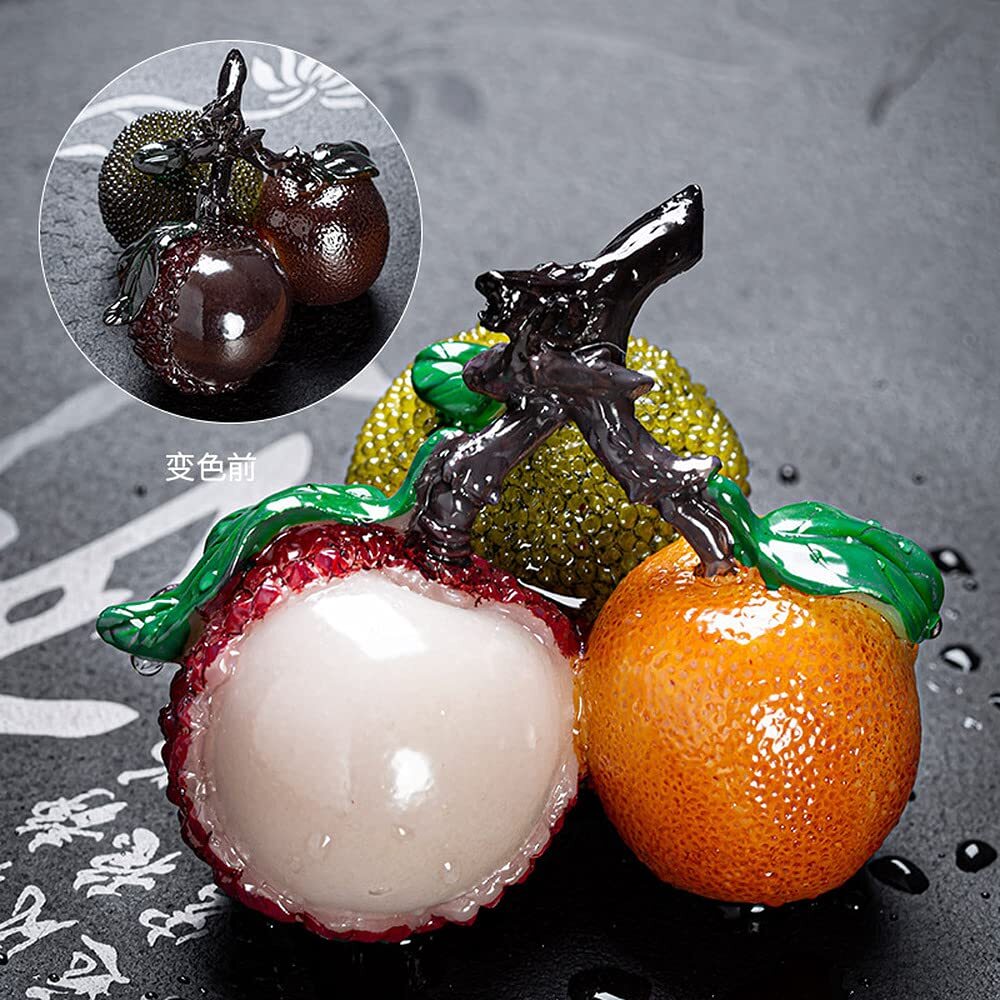 7.7cm Color Changing Tea Pet Ornaments Litchi Creative Tea Set Tea Tray