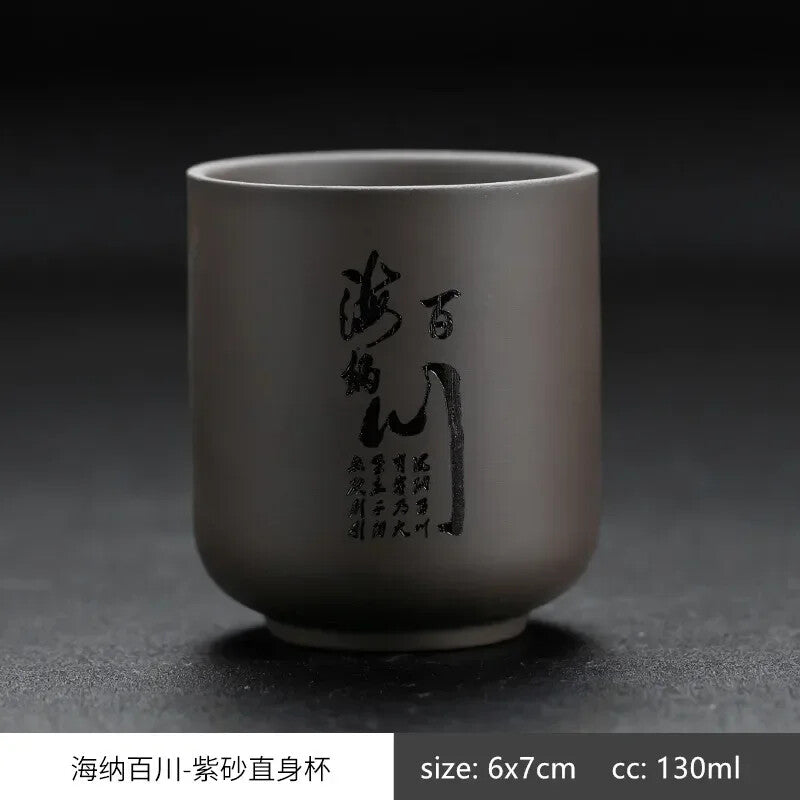 Chinese Yixing Purple Clay Teacup Oolong Tea Handmade Boutique Single Cup
