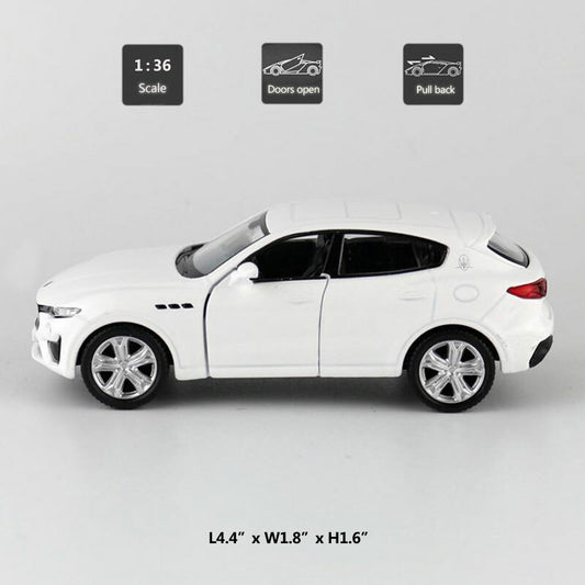 1/36 Maserati Levante GTS Model Car Diecast Toy Cars Boys Toys Kids Gifts White