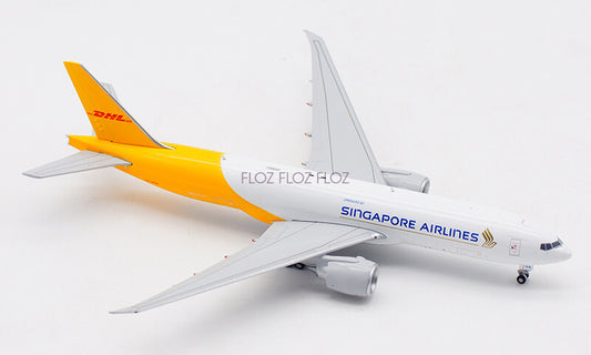 JC Wings SINGAPORE AIRLINES for DHL for BOEING B777-200LRF 9V-DHA 1:400 Model