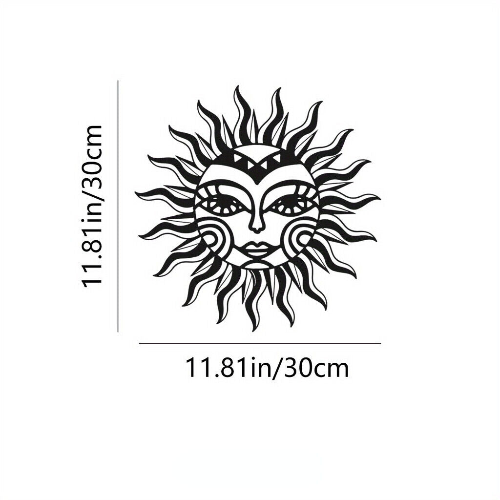 1pc Metal Sun And Moon Wall Decor,Metal Wall Art For Living Room Sculpture