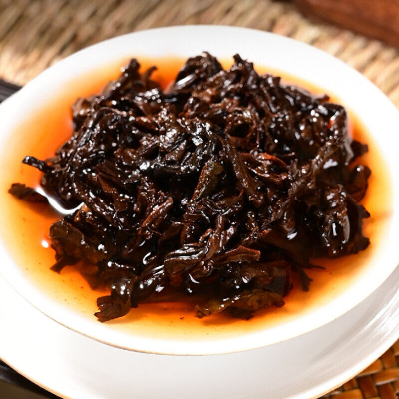 Natural 357g Yunnan Old Pu-Erh Cooked Tea Cake Big Tree Golden Bud Black Tea