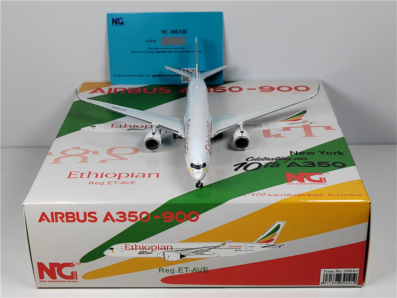 NG Models Ethiopian Airlines FOR AIRBUS A350-900 ET-AVE 1:400 Aircraft Model