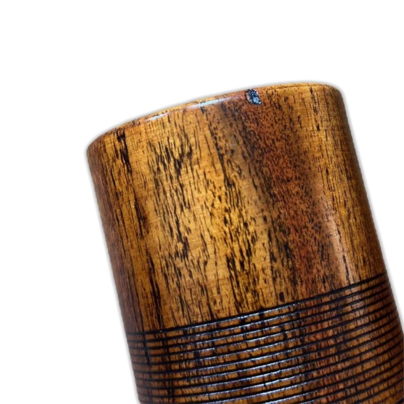 Minor Flaw Jujube Wood Tea Canister Handmade Travel Straight Jar with Lid