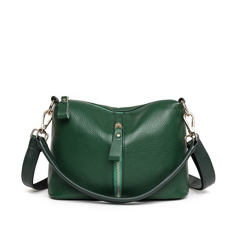 Luxury Handbag Genuine Leather Vintage Tote Shoulder Messenger Purse 25*18*10 CM