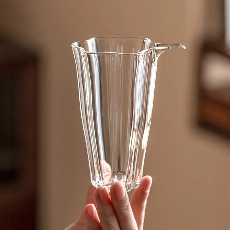 150ml Chinese Style Glass Fair Cup Cha Hai Tea Transparent Teaware Tea Ceremony