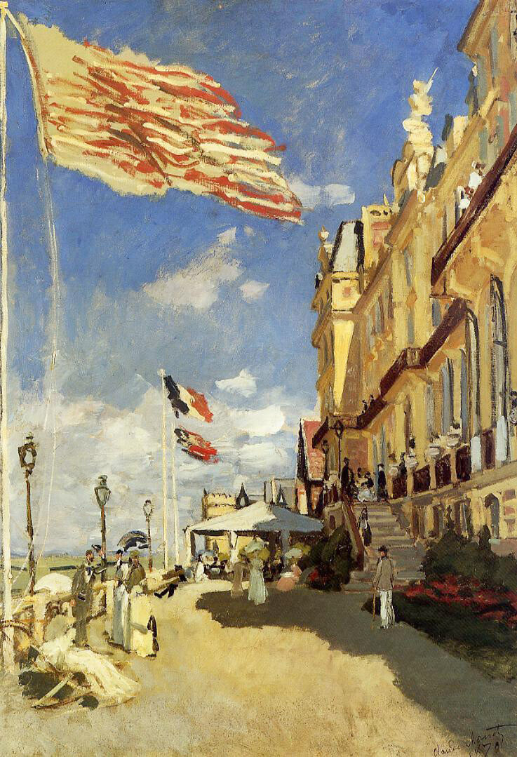 Dream-art Oil painting impression Hotel-des-Roches-Noires-Trouville-Claude-Monet