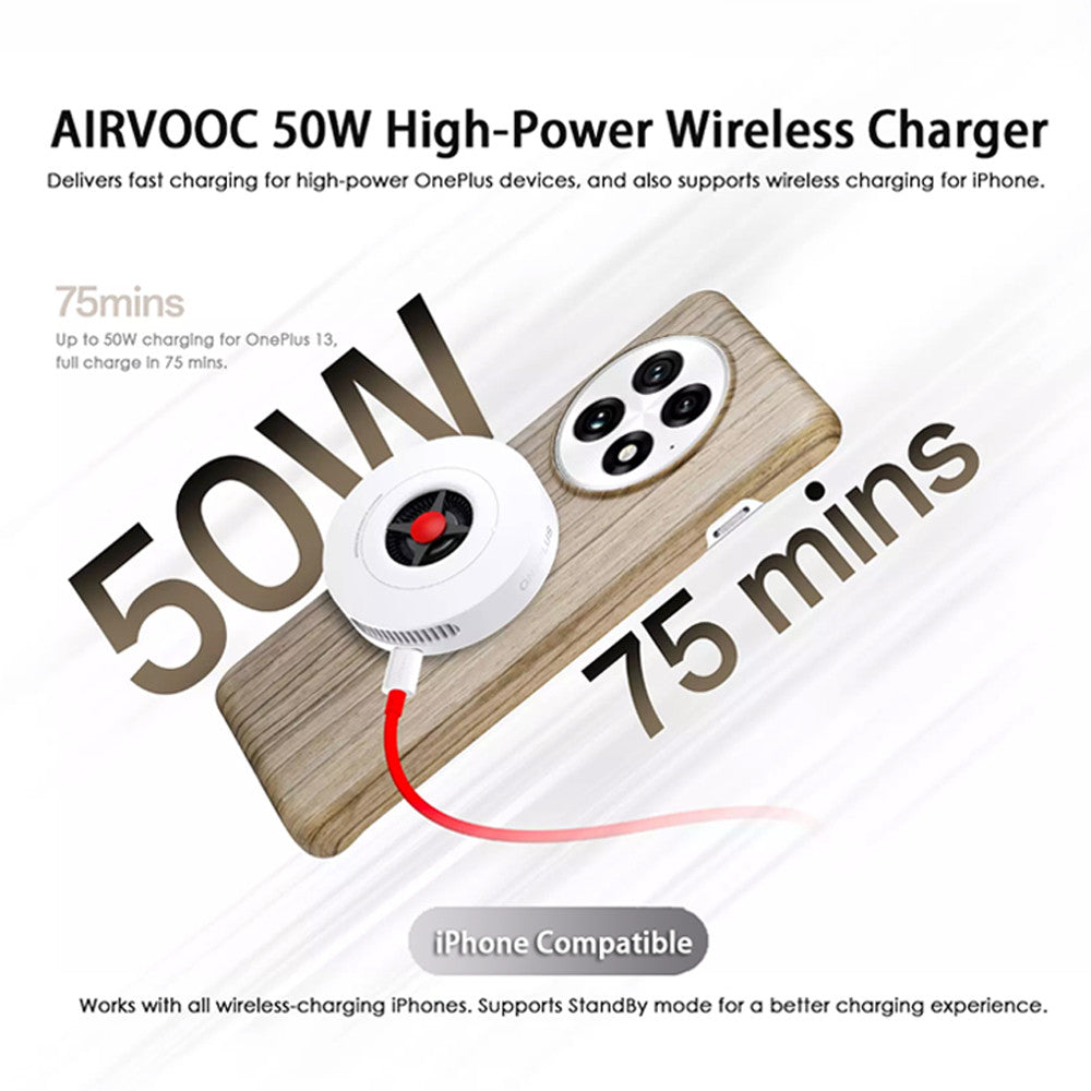 Original OnePlus AIRVOOC 50W Wireless Charger – Magnetic for OPPO Find X8/iPhone