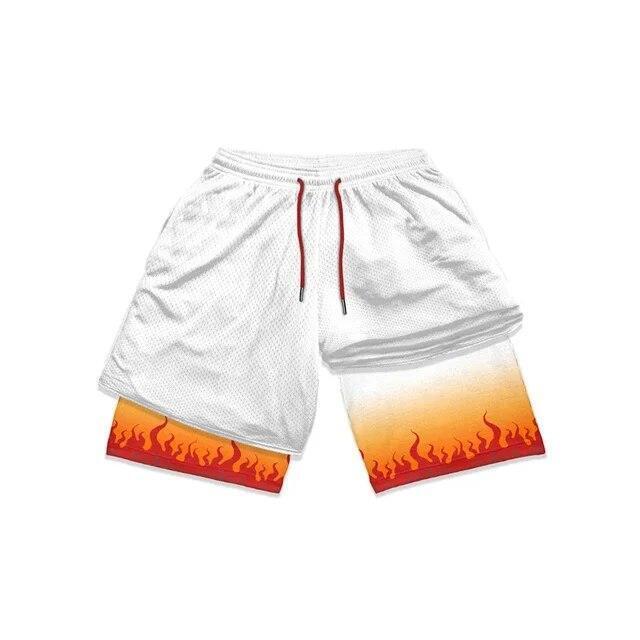 2 in 1 Itachi Quick Dry Short Anime Running Training Joggers Fitness Gym Sports
