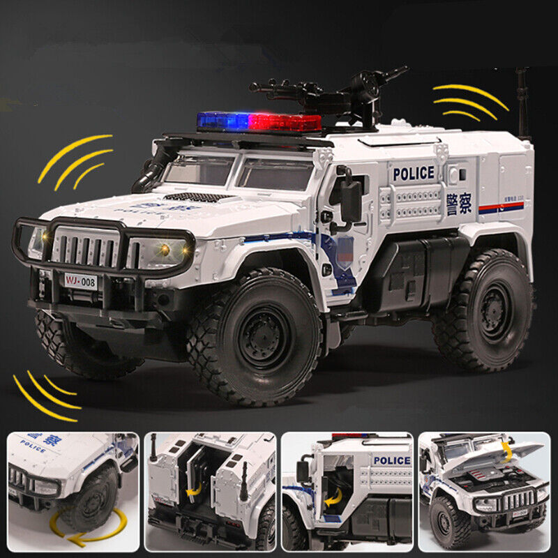 1:32 Tiger Armored Car Truck Diecast Model Car Off-road Police Vehicle Toy Gift