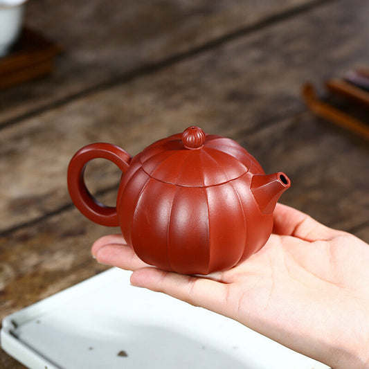 Chinese Yixing Zisha Pottery Clovershrub Clay 200ML Muscle Grain Xishi Teapot