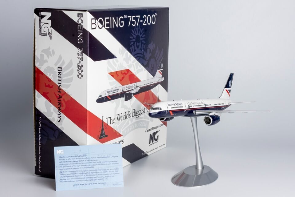 1:200 NG Model BRITISH AIRWAYS BOEING 757-200 Passenger Airplane Diecast Model