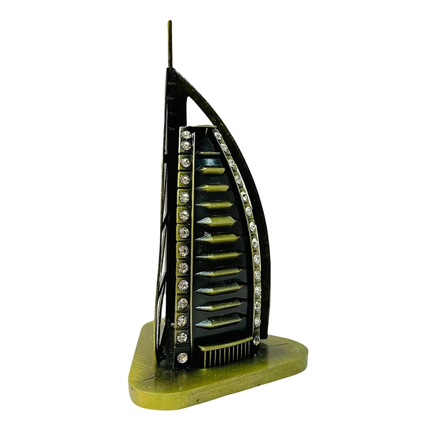 Antique Finish Burj Al Arab Souvenir Metal Miniature Statue Showpiece 15 Cm