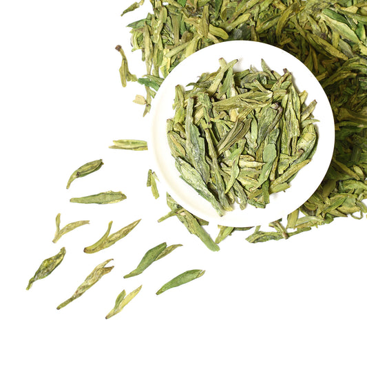 GOARTEA 100g Supreme Anji Baicha Longjing Green Tea White Dragon Well Green Tea-