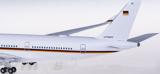1:200 34CM Herpa Luftwaffe AIRBUS A350-900 Passenger Airplane ABS Plastic Model