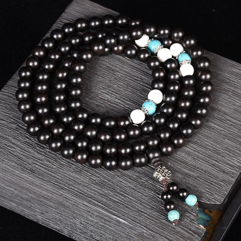 Natural Authentic African Ebony Purple Sandalwood Bracelets Men Women Beads