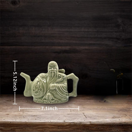 7.1" Chinese Antique Ceramic Green Tea Kettle Pot Assassins Teapot Handmade