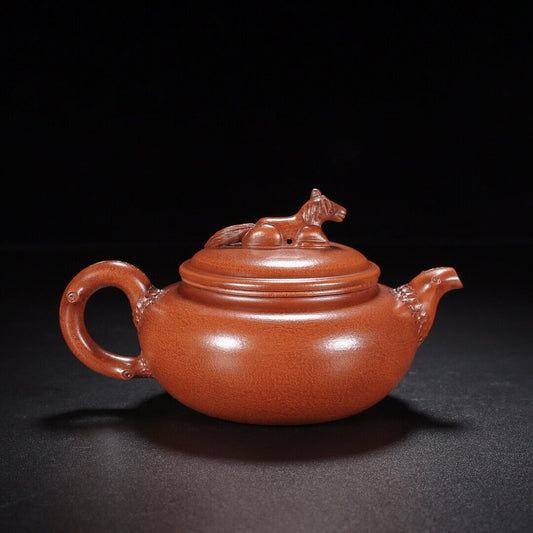 Chinese Yixing Zisha Clay Handmade Exquisite Teapot (马到成功 【底款】蒋蓉)