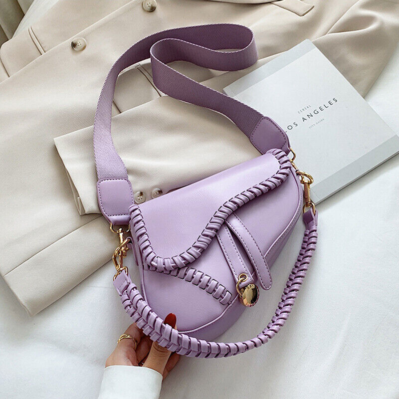 Women Bag One Shoulder Handle Trend Zipper PU Material Polyester Inside Bag