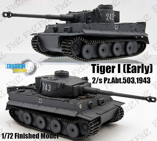 WWII Tiger I 2/s Pz.Abt. 503 Germany 1943 1/72 finished tank model Dragon